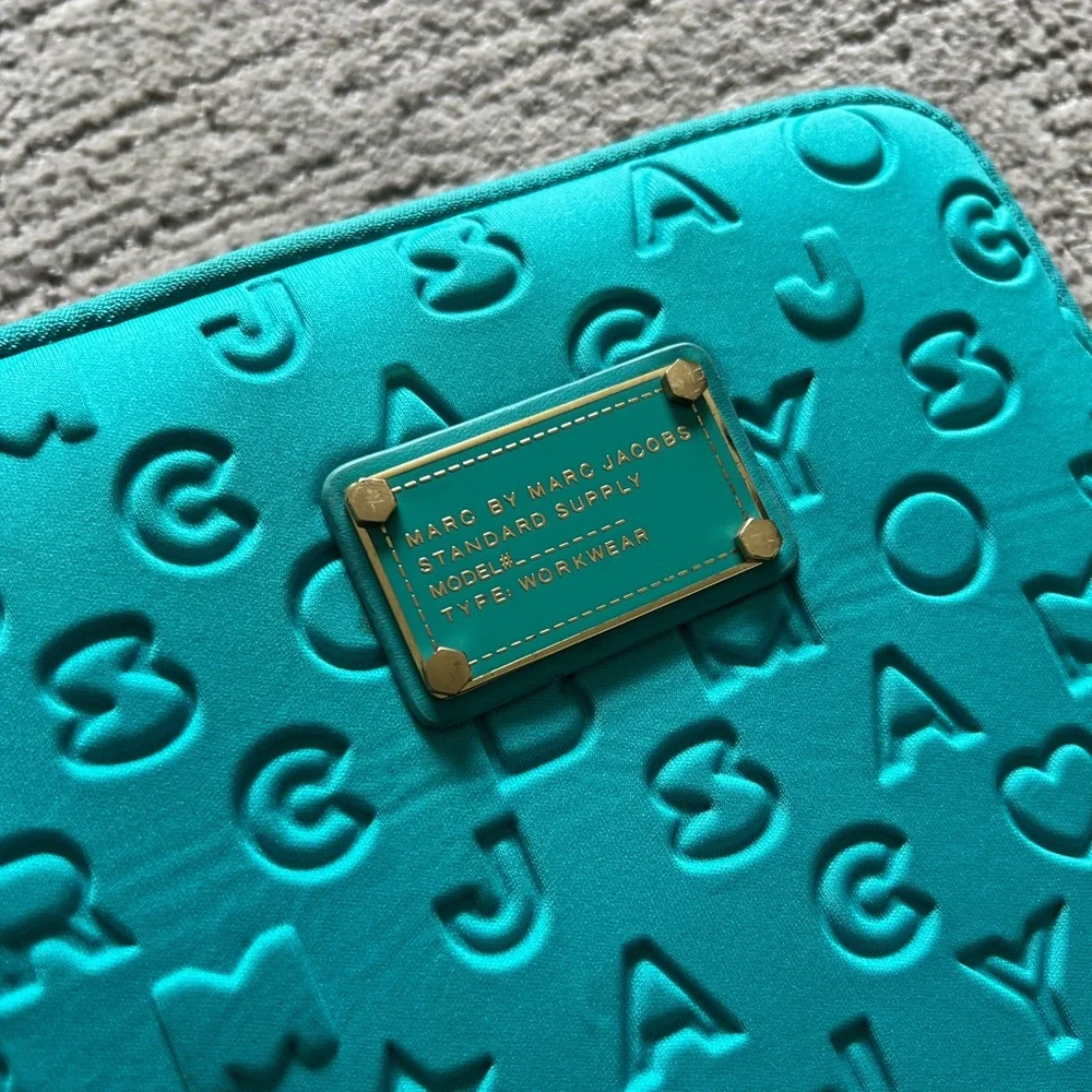 Marc Jacobs Teal Embossed Tablet Sleeve